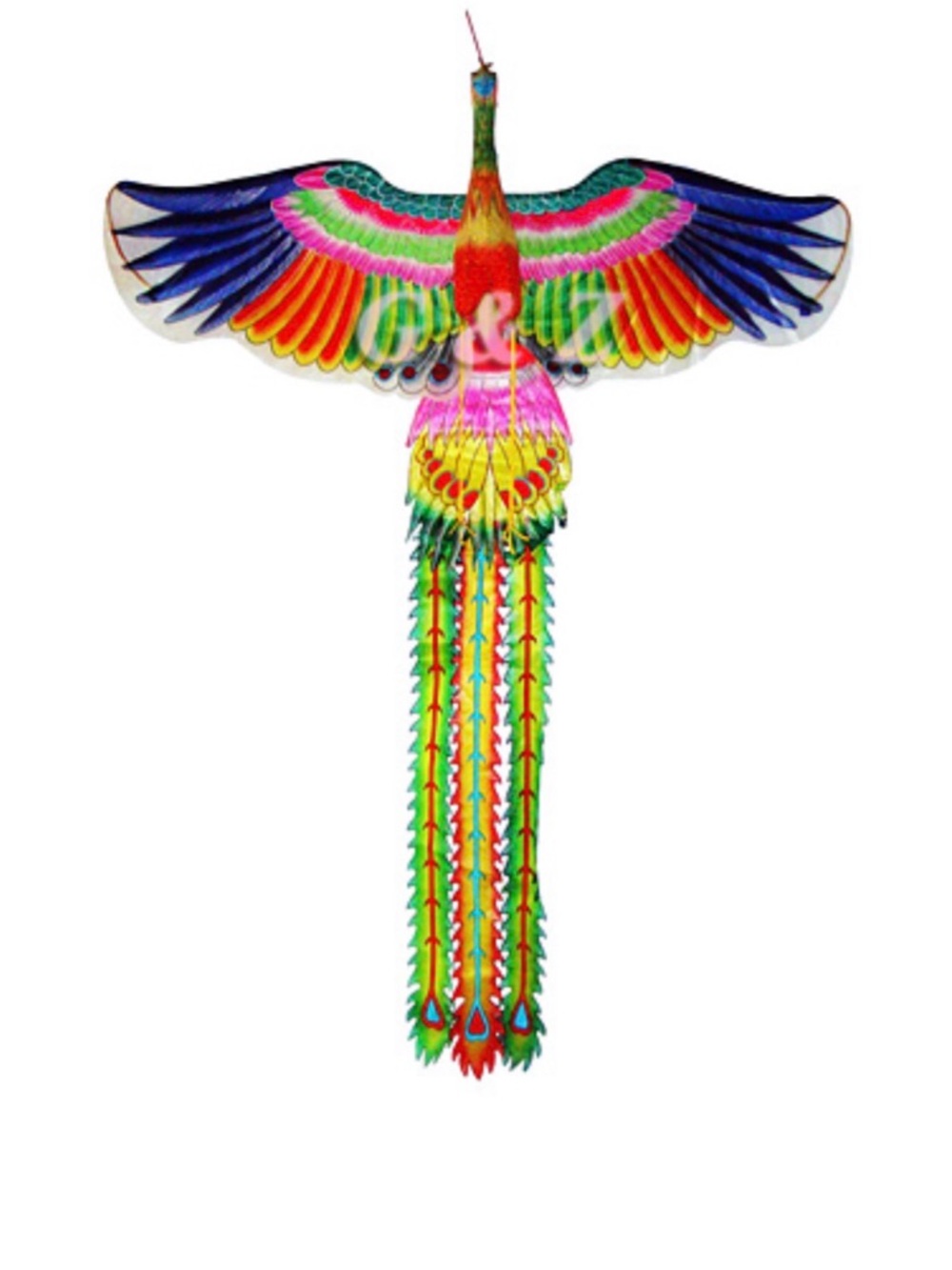 New World Market Bird Silk Phoenix Kid’s Kite Decor Colorful Tropical